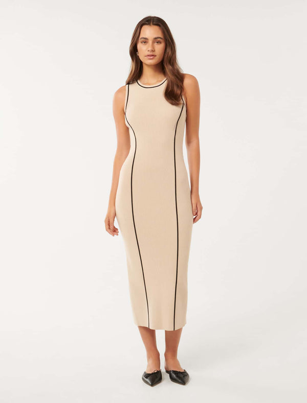 Cleo Tipped Midi Dress Forever New