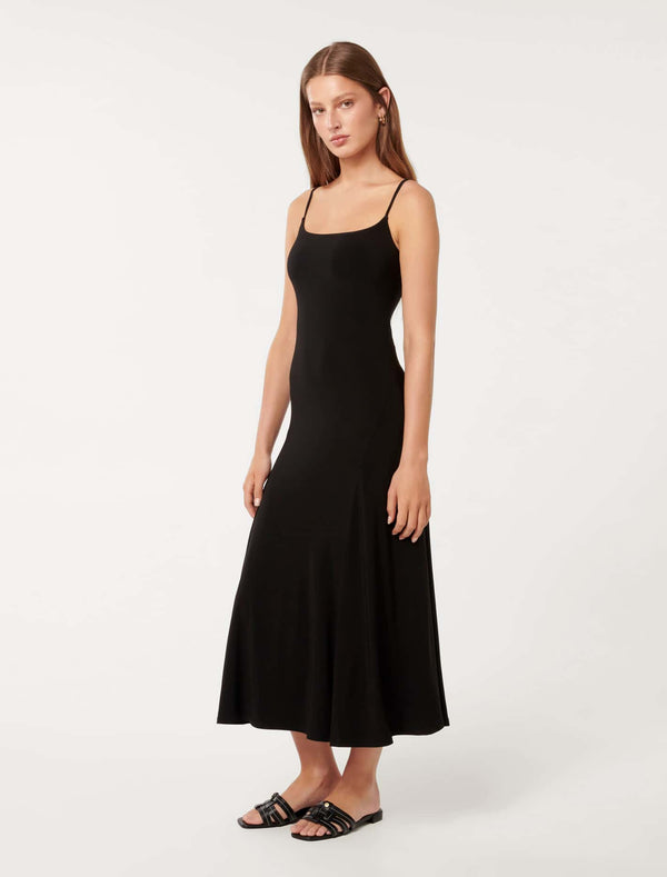 Eva Godet Panel Slip Midi Dress Forever New