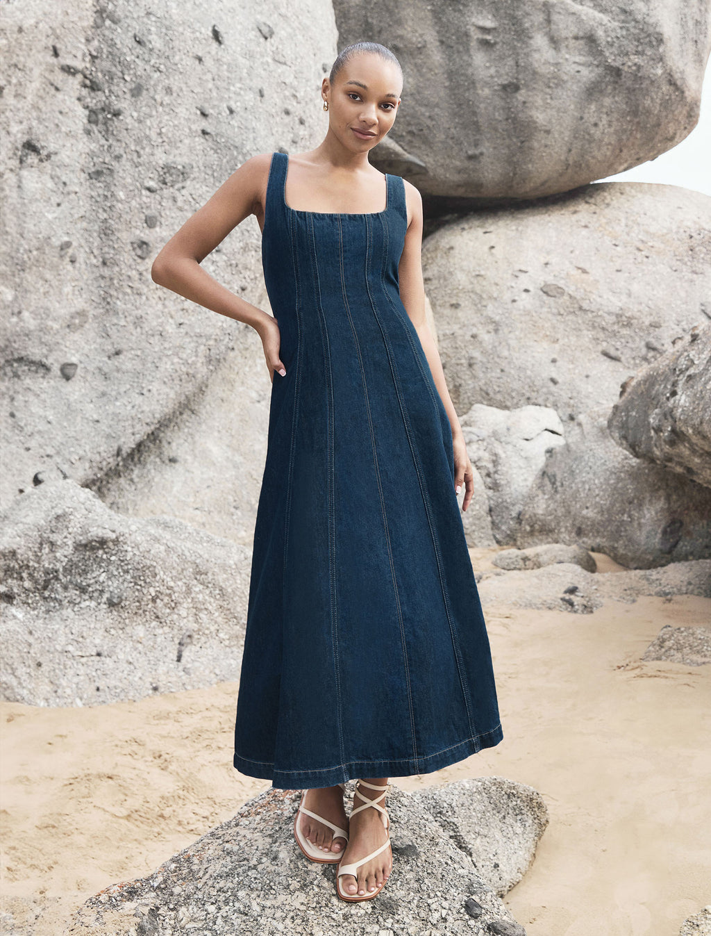 Amelia Denim Dress Dark Wash Forever New