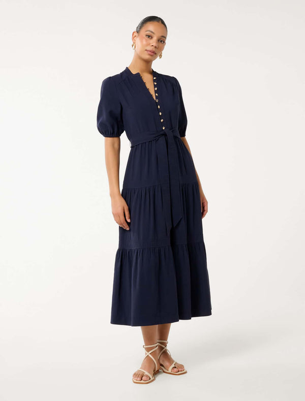 Leona Tiered Midi Dress Forever New