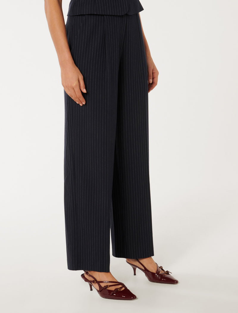 Noa Pinstripe Wide Leg Pants Forever New