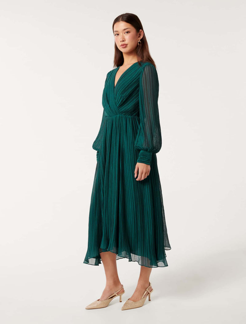 Genevieve Crinkle Midi Dress Forever New