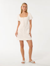 Brooklyn Zip Detail Mini Dress Forever New