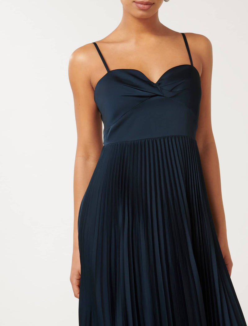 Chloe Pleated Midi Dress Forever New