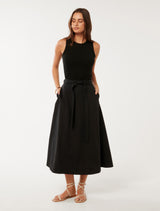 Madeleine Belted Midi Skirt Forever New