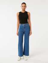 Lauren High Waisted Flare Jeans Forever New