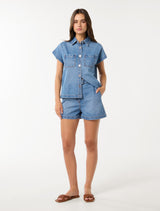 Maya Co-Ord Denim Shorts Forever New