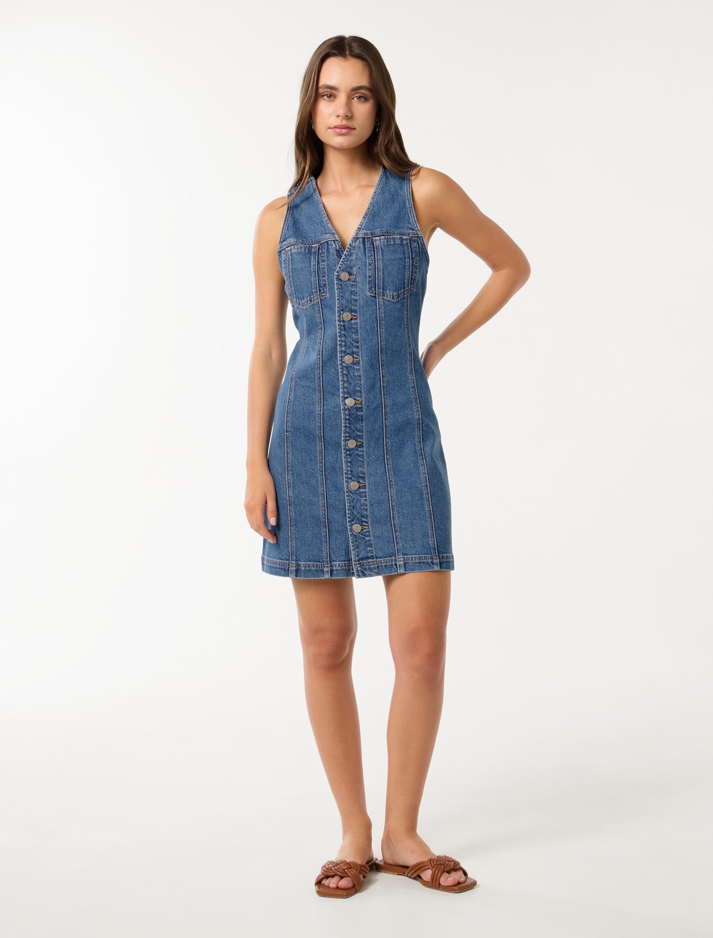 Petite denim dresses best sale