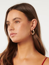 Signature Layla Large Link Earrings Forever New