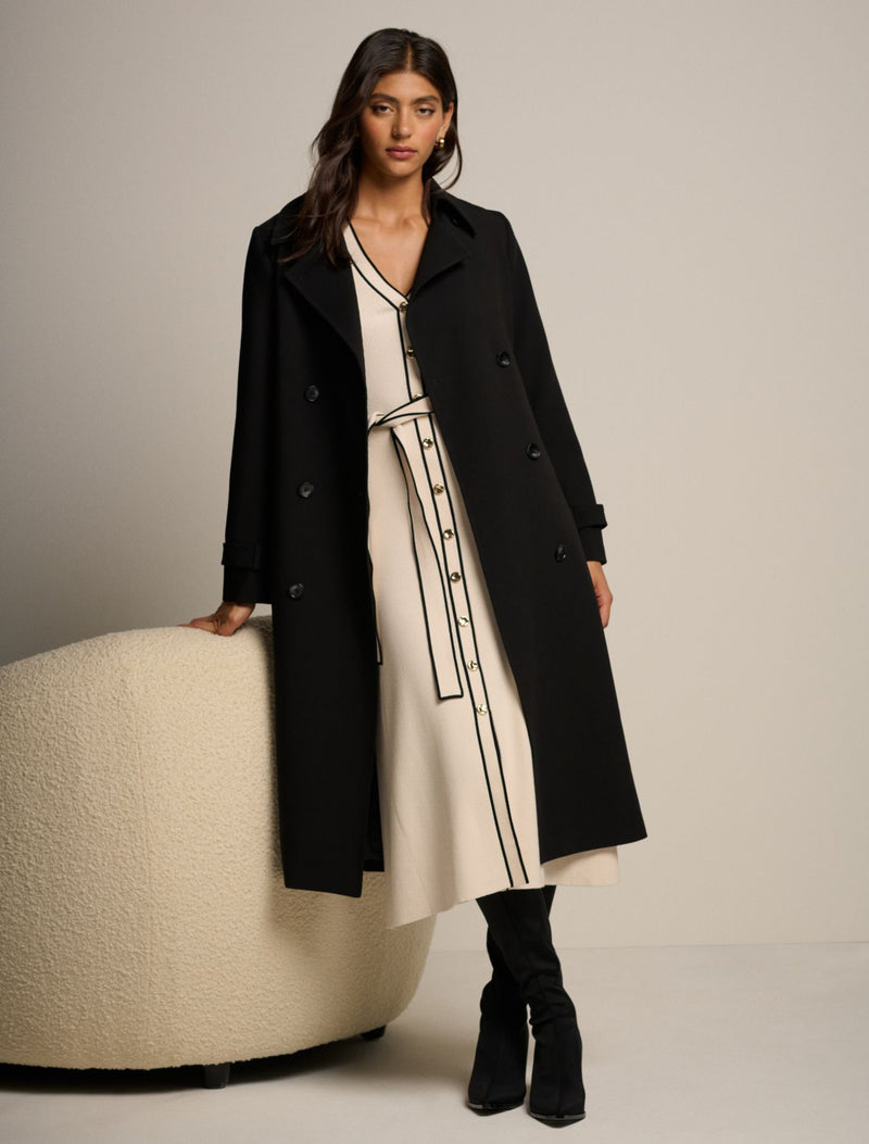 Leanne Crepe Trench Coat Forever New