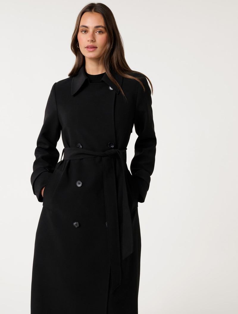 Leanne Crepe Trench Coat Forever New