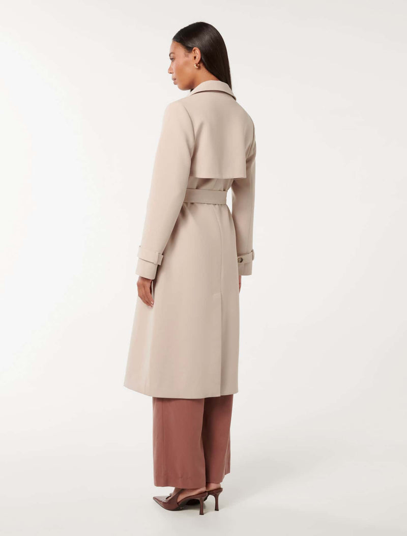 Leanne Crepe Trench Coat Forever New