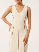 Miley Tipped Detail Midi Dress Forever New