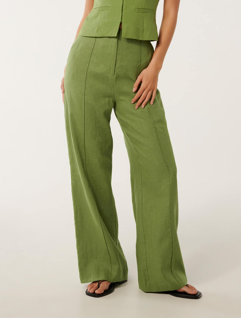 Posey Linen Wide Leg Pants Forever New