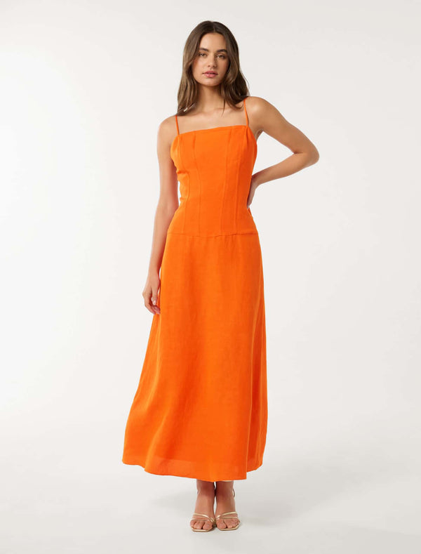 Flora Drop Waist Maxi Dress Forever New