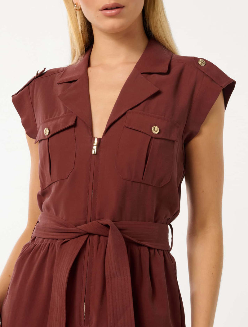 Elka Zip Detail Playsuit Forever New