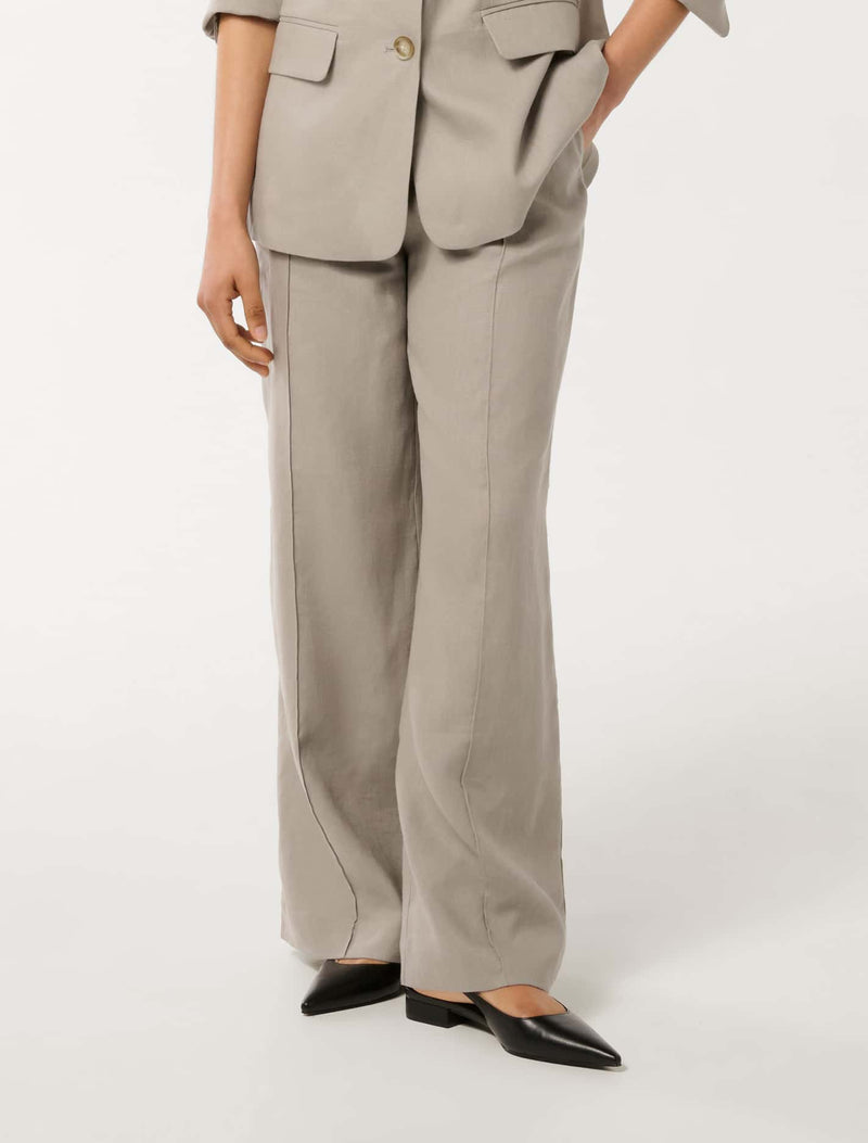 Posey Petite Linen Wide Leg Pants Forever New