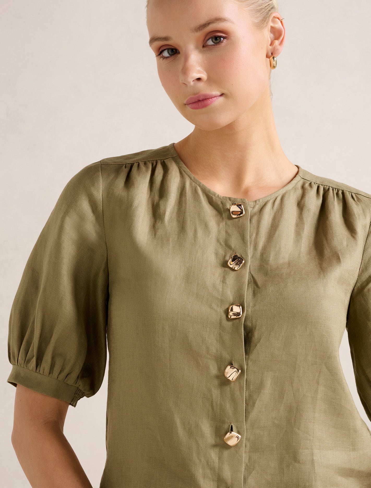Riley Button Front Top Forever New