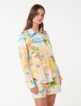 Lydia Oversized Linen Shirt Forever New