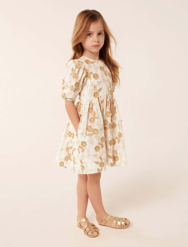 Camille Puff Sleeve Girls Dress Forever New