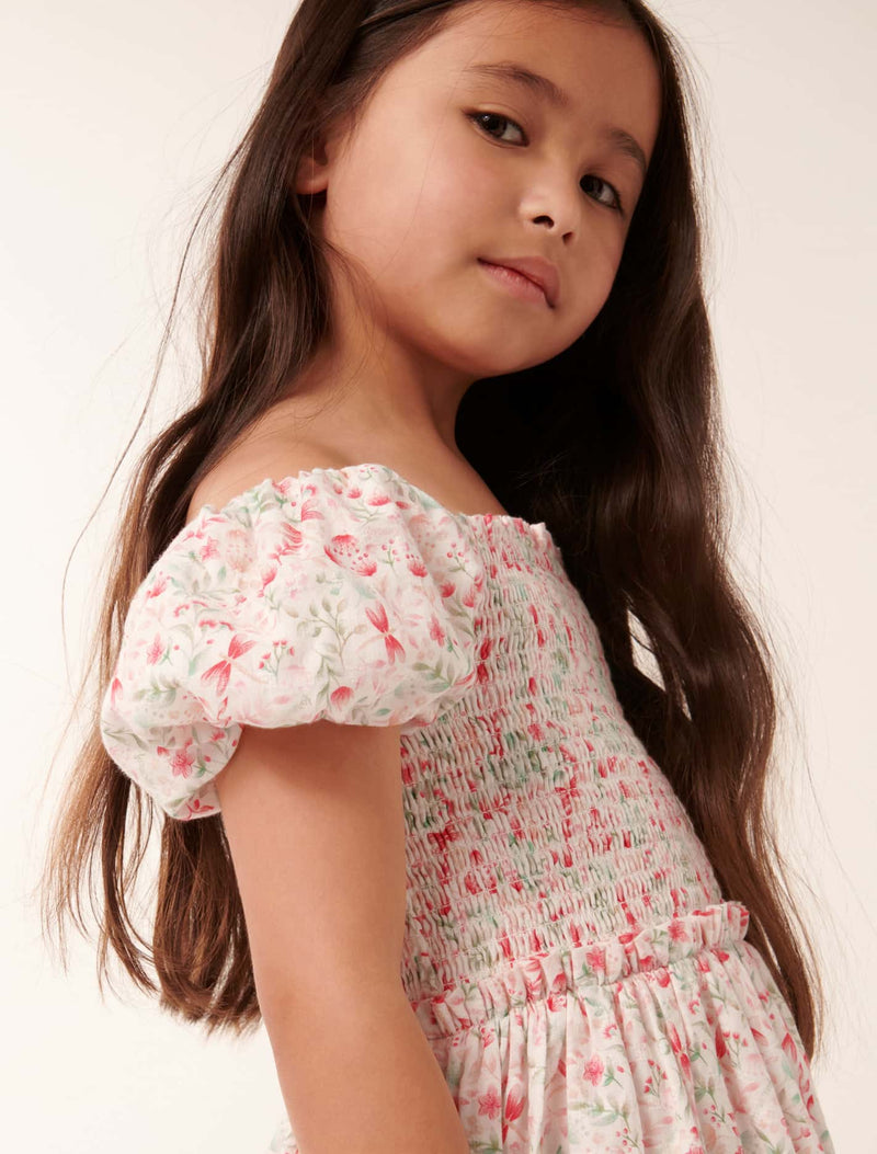 Bianca Shirred Girls Dress Forever New