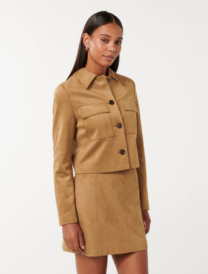 Tyla Vegan Suede Jacket Forever New