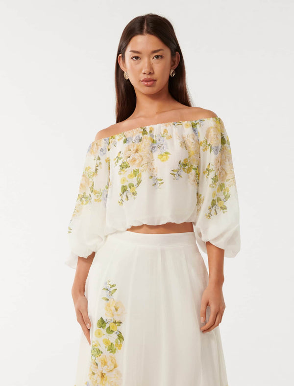 Gardenia Bardot Blouse Forever New