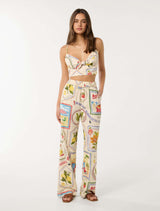 Saige Printed Wide Leg Pants Forever New