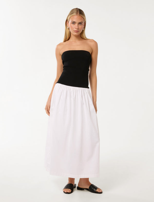 Renee Knit Mixed Midi Dress