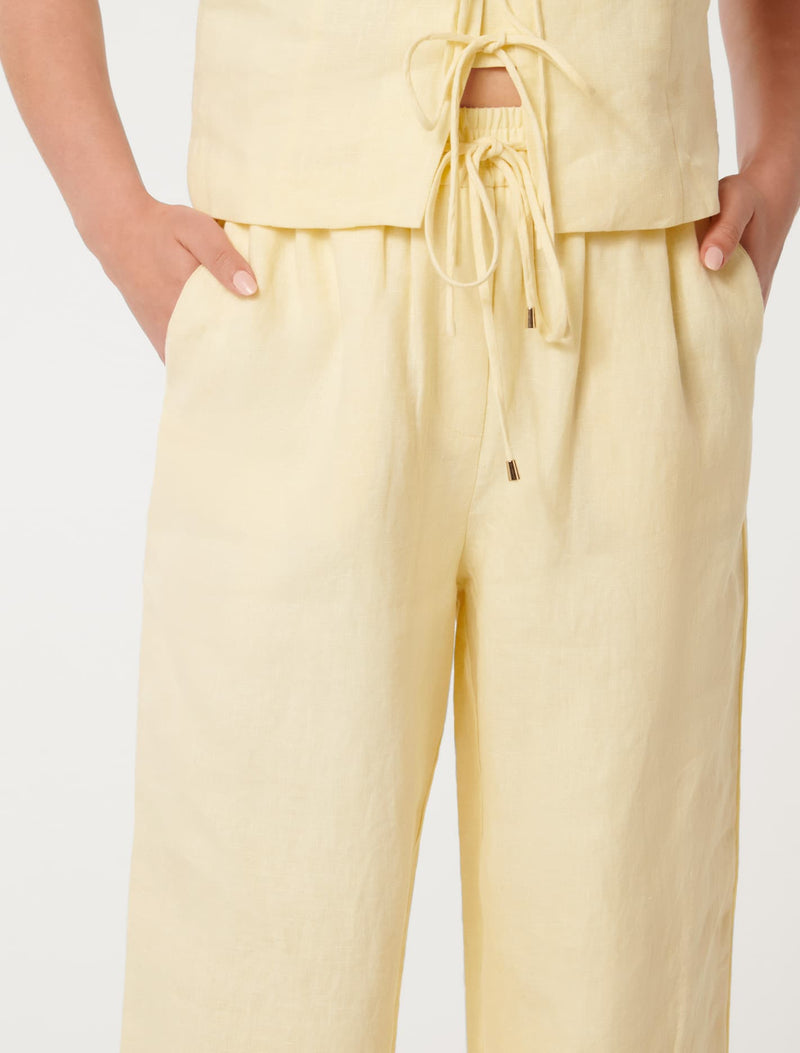 Drawstring straight leg pants hotsell