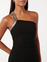 Irene Embellished Asym Bodycon Dress Forever New