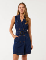 Lizzie Denim Blazer Dress Forever New