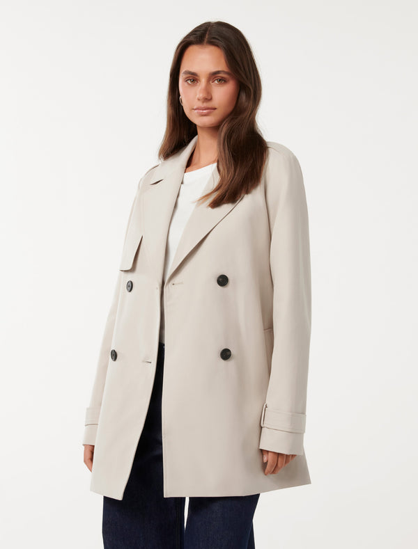 Rhea Water Resistant Mid Length Trench Coat Forever New