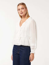 Tully Trimmed Blouse Forever New