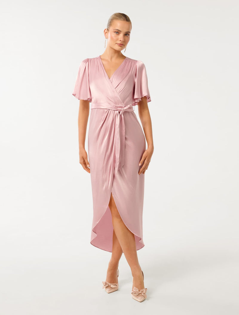 Carolina Satin Midi Dress Forever New