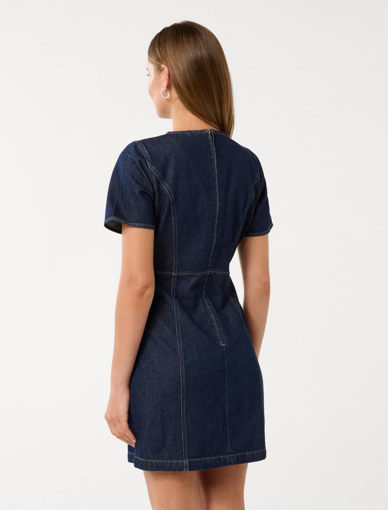 Bleu Shift Denim Dress Forever New