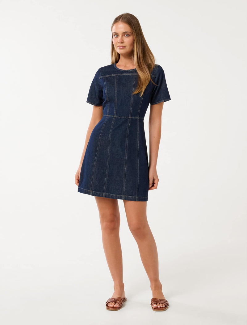 Bleu Shift Denim Dress Forever New