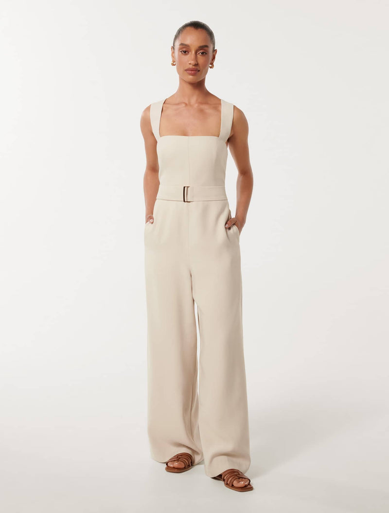 Estella Petite Belted Jumpsuit Forever New