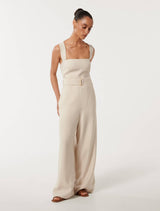 Estella Petite Belted Jumpsuit Forever New