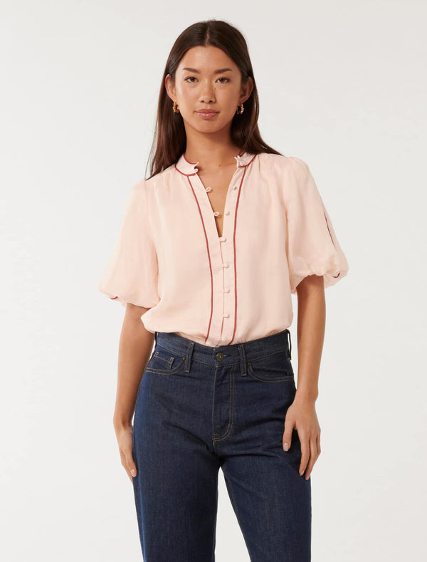 Perry Piping Blouse Forever New