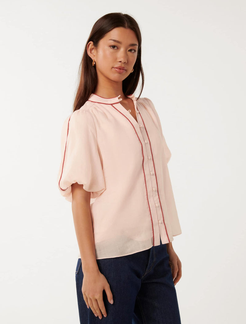 Perry Piping Blouse Forever New