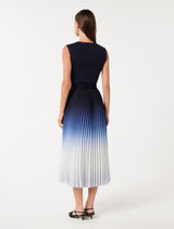 Elara Ombre Pleat Midi Dress Forever New