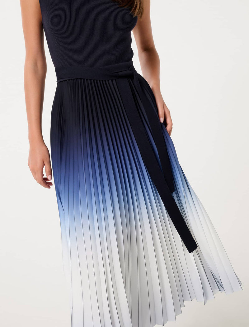 Elara Ombre Pleat Midi Dress Forever New