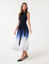 Elara Ombre Pleat Midi Dress Forever New