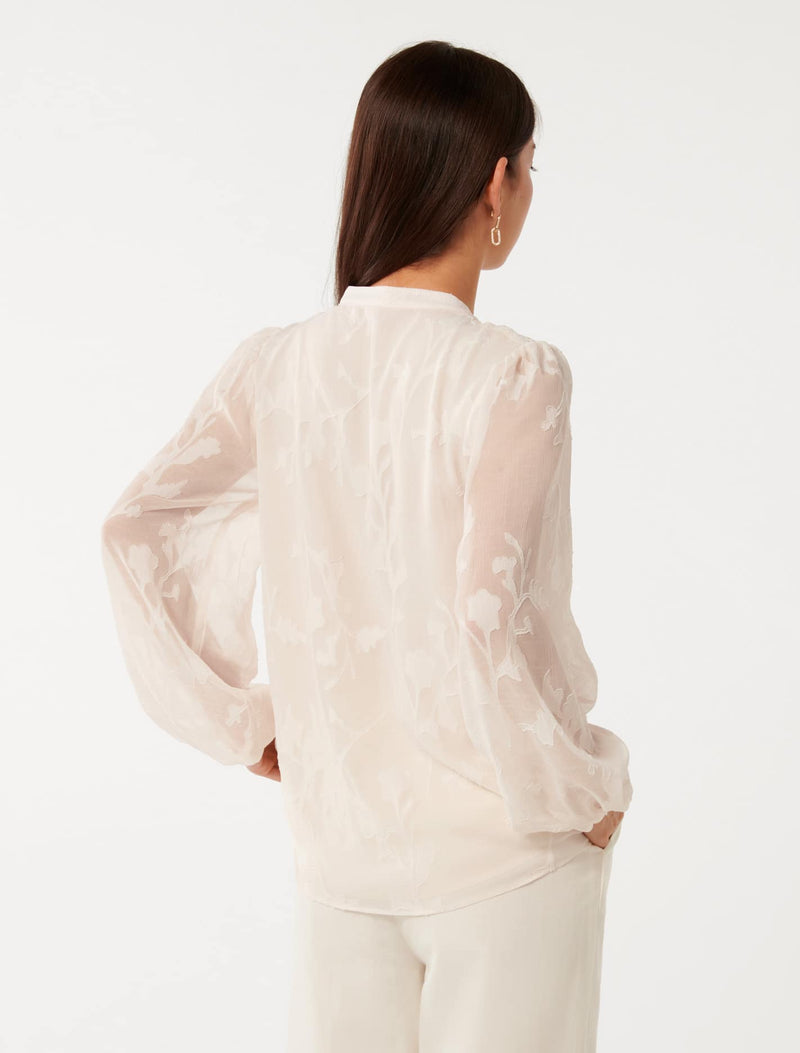 Tulip Textured Sheer Blouse Forever New