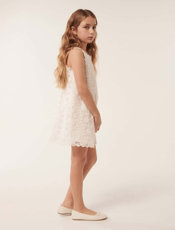 Talia Lace Scallop Teen Shift Dress Forever New