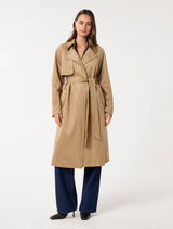 Cass Vegan Suede Trench Coat Forever New