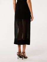 Yolanda Sheer Midi Skirt Forever New