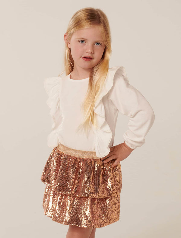 Robin Sequin Girls Skirt Gold Forever New