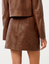 Wren Vegan Leather Mini Skirt Forever New